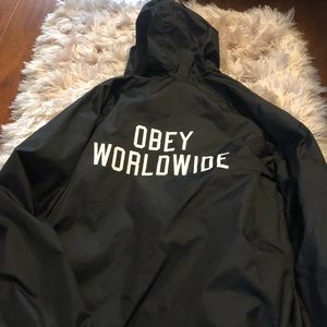 RARE Obey worldwide track jacket